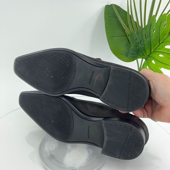 Magnanni Men's Oxford Size 41 8 Gray Nubuck Leather Single Monk Strap Dress Shoe - Picture 11 of 12